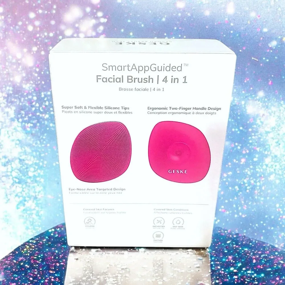 GESKE Facial Brush SmartAppGuided 4 in 1 Facial Brush in Magenta New in Box
